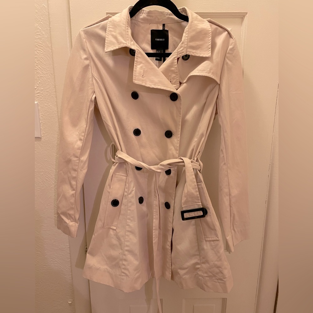 NWT Forever 21 Taupe Trench Coat